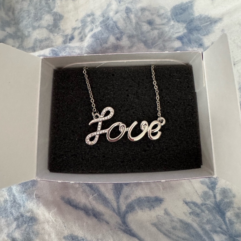 Lia Sophia Silver 'Love' Necklace